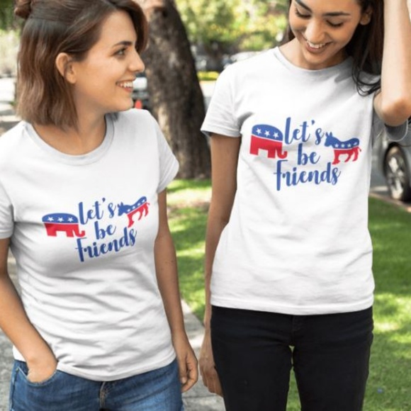 LET'S BE FRIENDS Politics Sweatshirt White - Picture 3 of 5